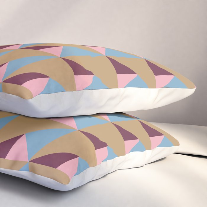 Earthy Geometric Triangle Pattern  Pillow Sham Gallery Image 3