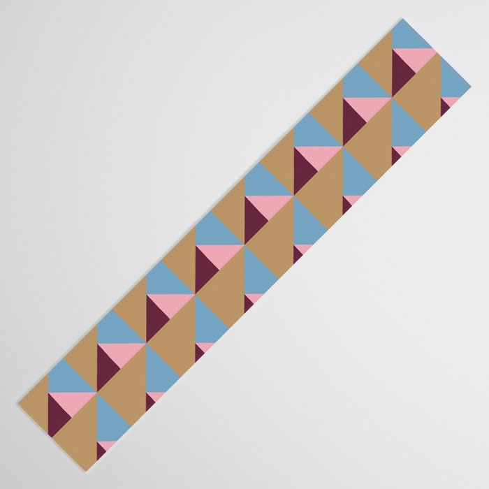 Earthy Geometric Triangle Pattern  Table Runner Gallery Image 3