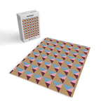 Earthy Geometric Triangle Pattern  Jigsaw Puzzle Gallery Image 2