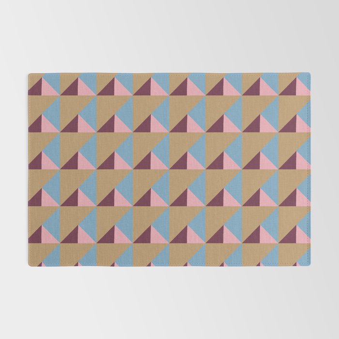 Earthy Geometric Triangle Pattern  Rug Gallery Image 2