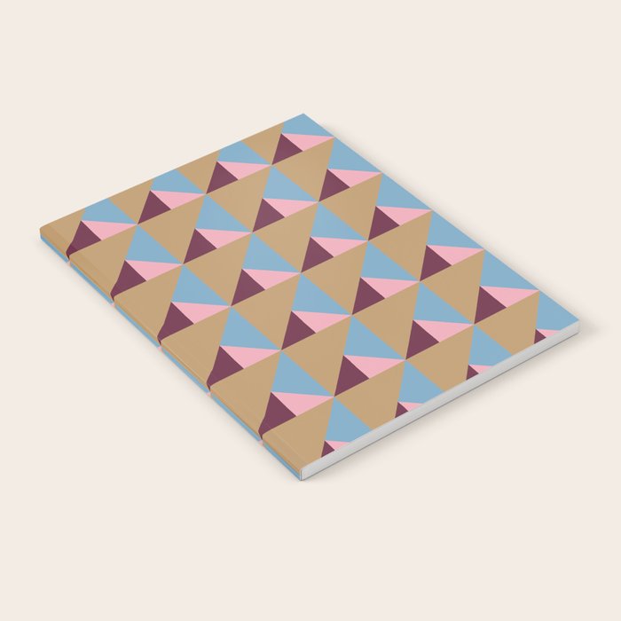 Earthy Geometric Triangle Pattern  Notebook Gallery Image 1