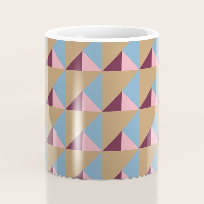 Earthy Geometric Triangle Pattern  Coffee Mug Gallery Image 4