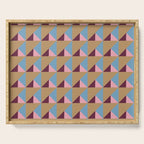 Earthy Geometric Triangle Pattern  Serving Tray Gallery Image 1