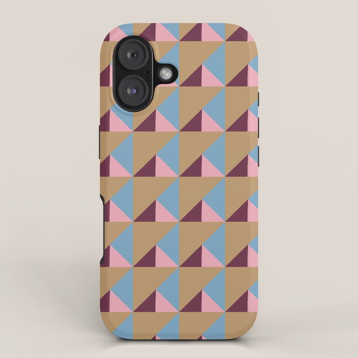 Earthy Geometric Triangle Pattern  iPhone Case Gallery Image 1