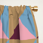Earthy Geometric Triangle Pattern  Window Curtain Gallery Image 2