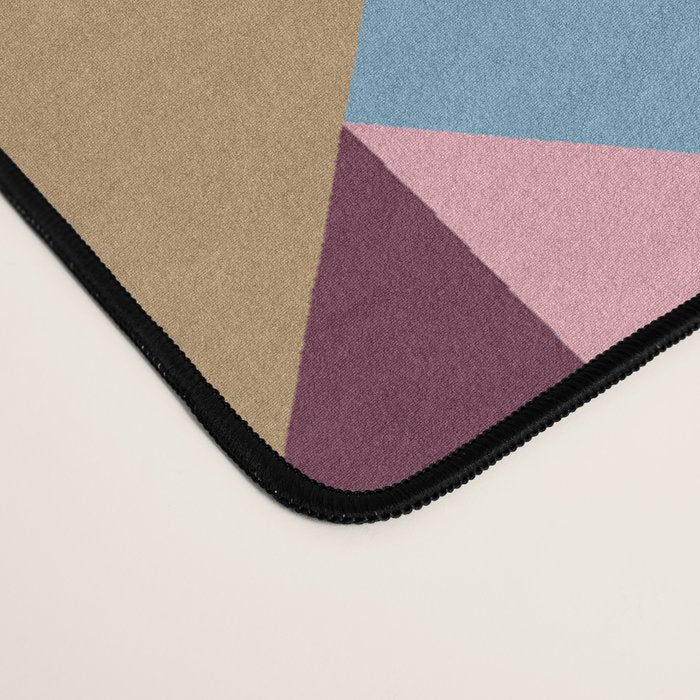 Earthy Geometric Triangle Pattern  Desk Mat Gallery Image 4