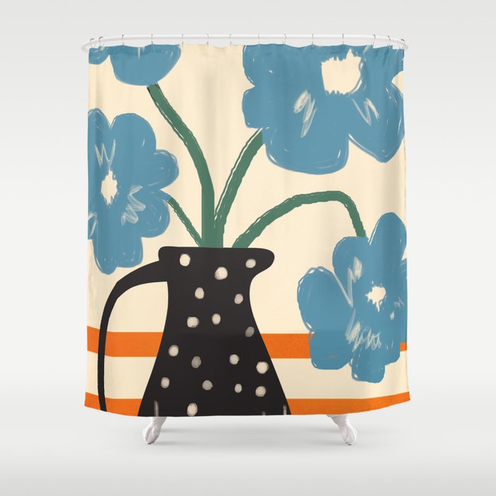 Modern Botanicals No. 1 Shower Curtain Gallery Image 1