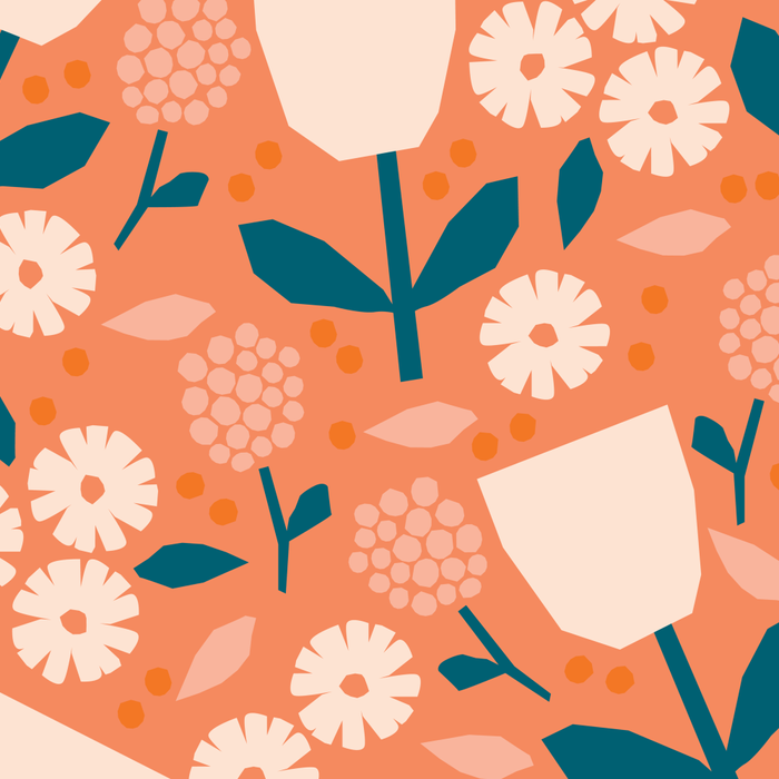 Pink and orange flowers Coffee Mug Gallery Image 2