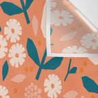 Pink and orange flowers Wall Tapestry Gallery Image 3