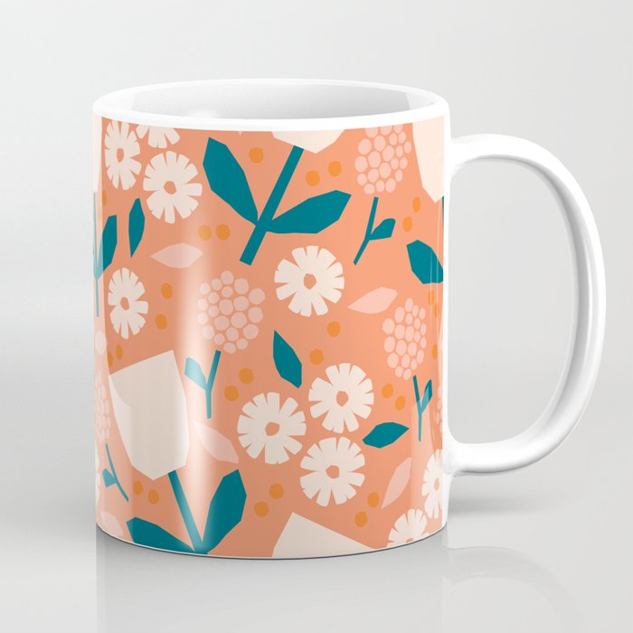 Pink and orange flowers Coffee Mug Gallery Image 1