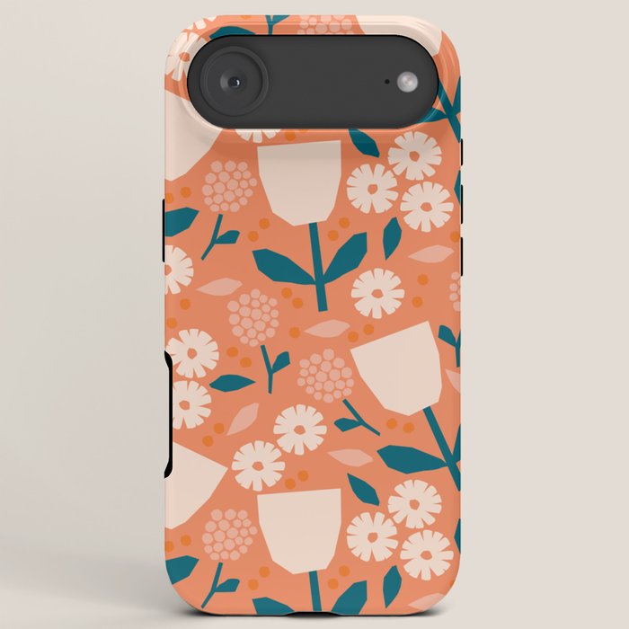 Pink and orange flowers iPhone Case Gallery Image 6