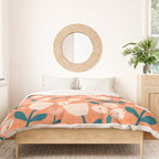 Pink and orange flowers Duvet Cover Gallery Image 3