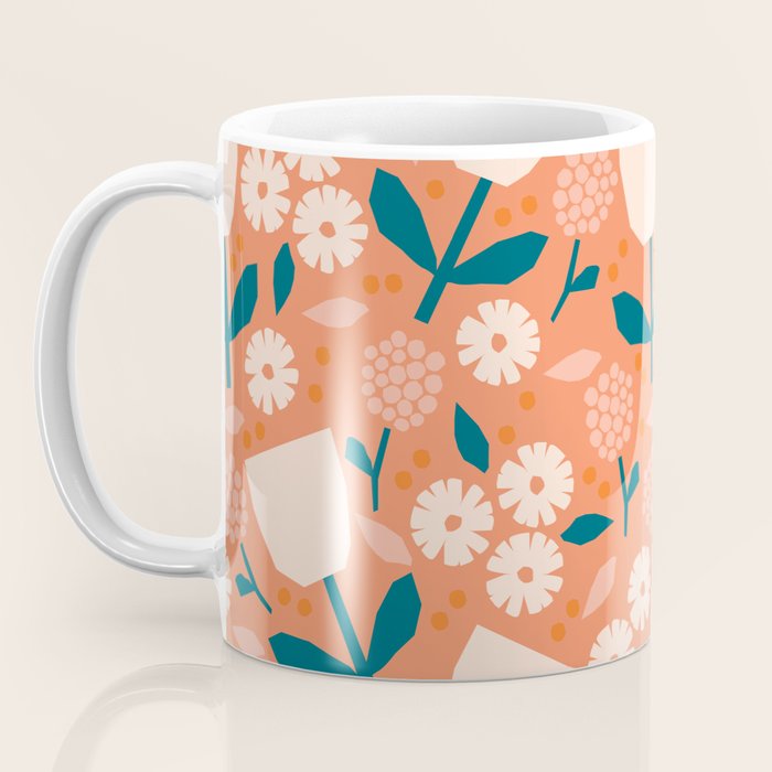 Pink and orange flowers Coffee Mug Gallery Image 3