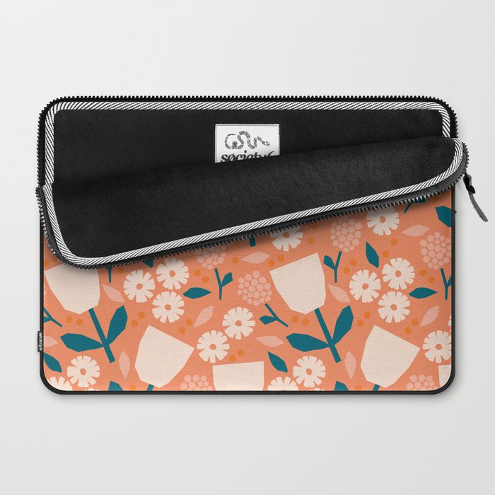 Pink and orange flowers Laptop Sleeve Gallery Image 2