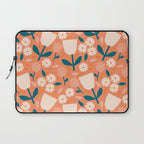 Pink and orange flowers Laptop Sleeve Gallery Image 1