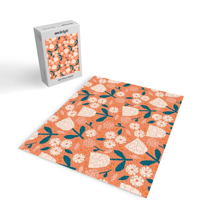 Pink and orange flowers Jigsaw Puzzle Gallery Image 2