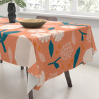 Pink and orange flowers Tablecloth Gallery Image 3