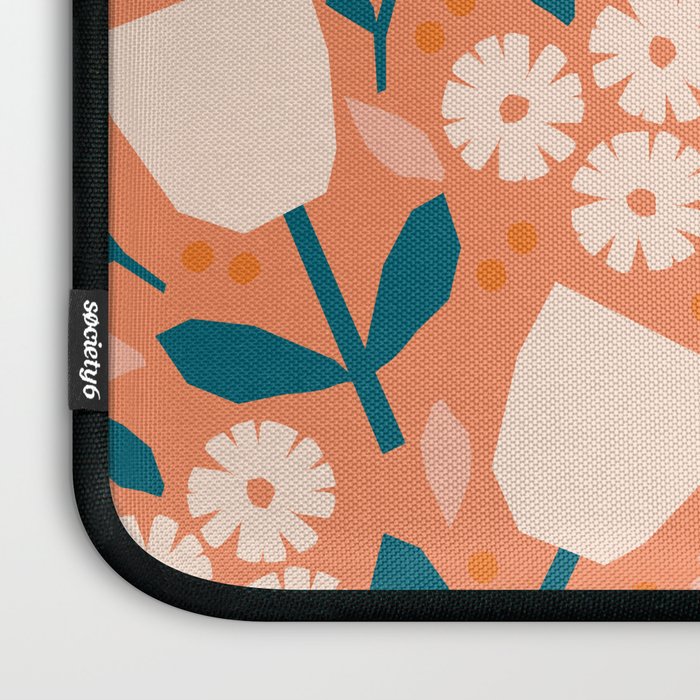 Pink and orange flowers Laptop Sleeve Gallery Image 3