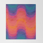 Retro Sacred Geometry | 80s Wavy Vibe Throw Blanket Gallery Image 2