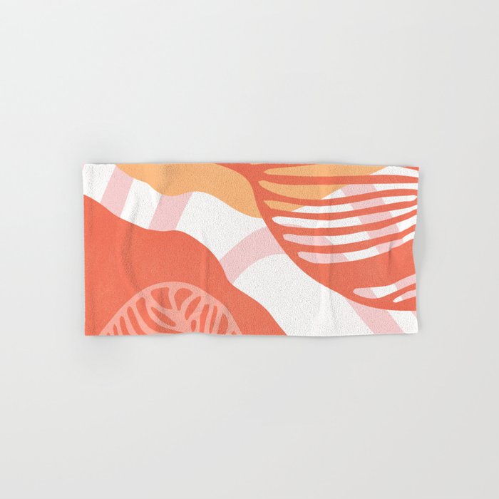 just peachy, leaf abstraction Bath Towel Gallery Image 1