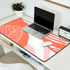 just peachy, leaf abstraction Desk Mat Gallery Image 2