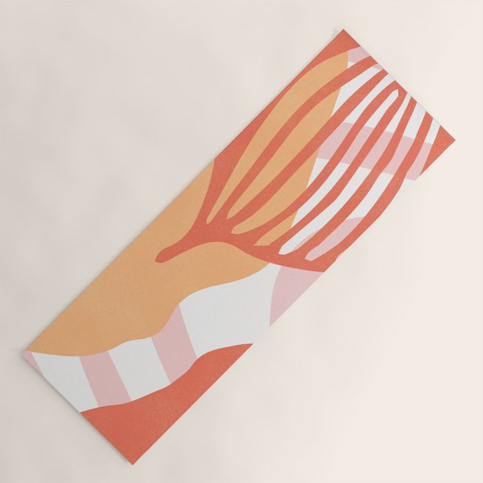 just peachy, leaf abstraction Yoga Mat Gallery Image 1
