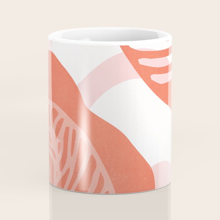 just peachy, leaf abstraction Coffee Mug Gallery Image 4