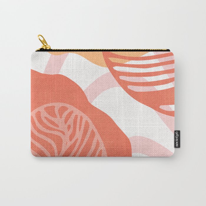 just peachy, leaf abstraction Carry All Pouch Gallery Image 1