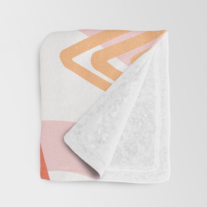 just peachy, leaf abstraction Throw Blanket Gallery Image 3