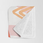 just peachy, leaf abstraction Throw Blanket Gallery Image 3