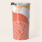 just peachy, leaf abstraction Travel Mug Gallery Image 3