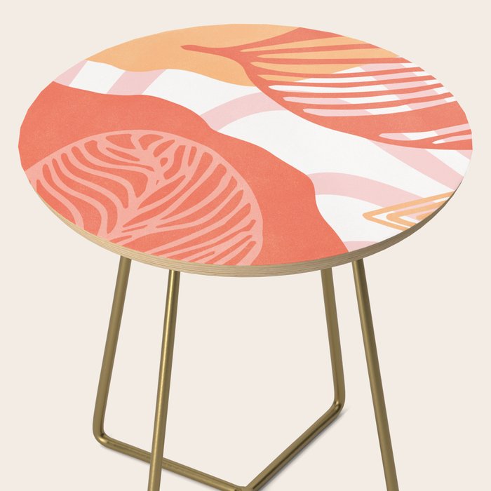 just peachy, leaf abstraction Side Table Gallery Image 2