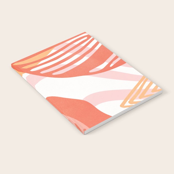 just peachy, leaf abstraction Notebook Gallery Image 2