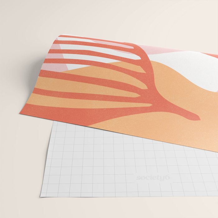 just peachy, leaf abstraction Wrapping Paper Gallery Image 2