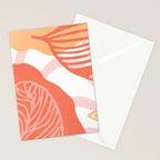 just peachy, leaf abstraction Stationery Card Gallery Image 2