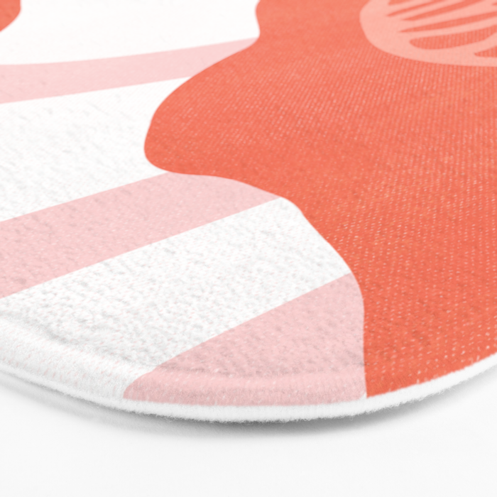 just peachy, leaf abstraction Bath Mat Gallery Image 3