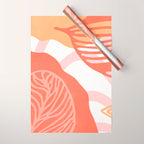 just peachy, leaf abstraction Wrapping Paper Gallery Image 1