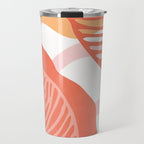 just peachy, leaf abstraction Travel Mug Gallery Image 1
