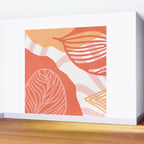 just peachy, leaf abstraction Wall Mural Gallery Image 2