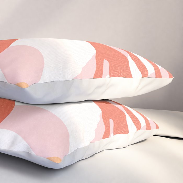 just peachy, leaf abstraction Pillow Sham Gallery Image 3