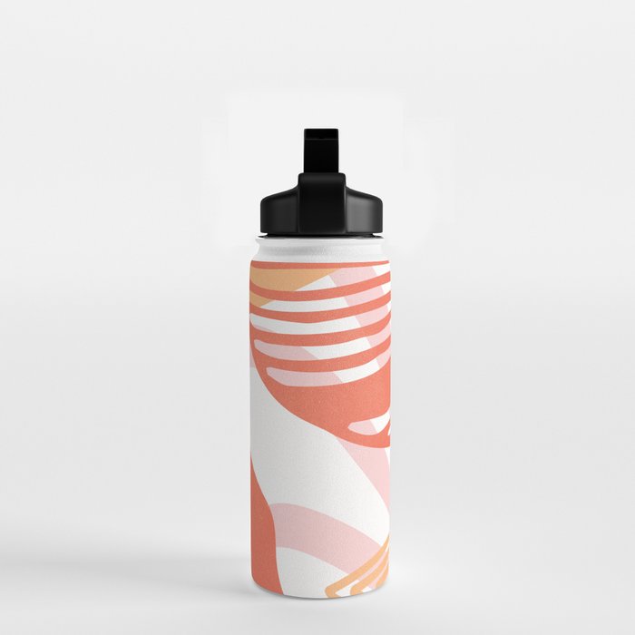 just peachy, leaf abstraction Water Bottle Gallery Image 2