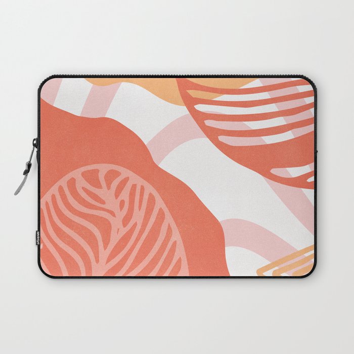 just peachy, leaf abstraction Laptop Sleeve Gallery Image 1