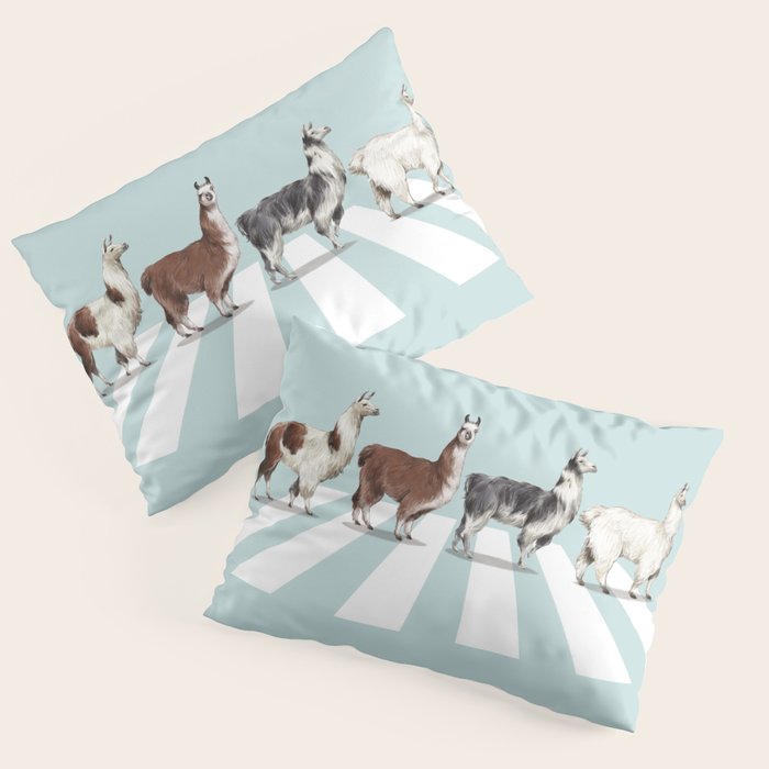 Llama The Abbey Road #1 Pillow Sham Gallery Image 1