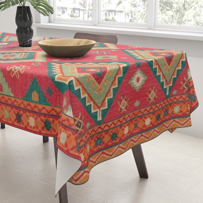 Moroccan Berber Kilim Pattern Tablecloth Gallery Image 3