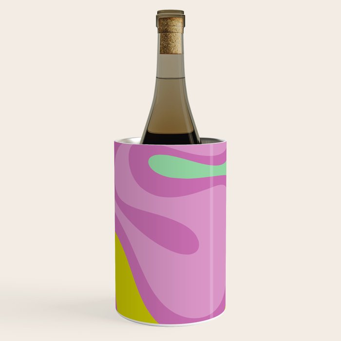 Smooth Contours Retro Modern Abstract Pattern Purple Lilac Lavender Lime Wine Chiller Gallery Image 1