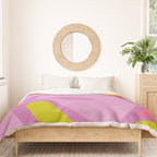 Smooth Contours Retro Modern Abstract Pattern Purple Lilac Lavender Lime Duvet Cover Gallery Image 3