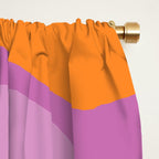 Smooth Contours Retro Modern Abstract Pattern Purple Lilac Lavender Lime Window Curtain Gallery Image 2