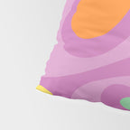 Smooth Contours Retro Modern Abstract Pattern Purple Lilac Lavender Lime Pillow Sham Gallery Image 4