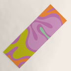 Smooth Contours Retro Modern Abstract Pattern Purple Lilac Lavender Lime Yoga Mat Gallery Image 1