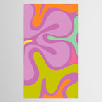 Smooth Contours Retro Modern Abstract Pattern Purple Lilac Lavender Lime Tablecloth Gallery Image 2